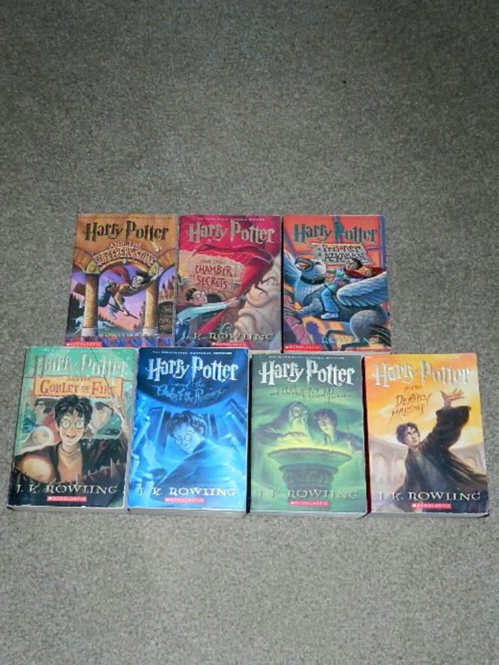 HARRY POTTER by J.K. Rowling Complete Series 1-7 Trade Paperback Scholastic